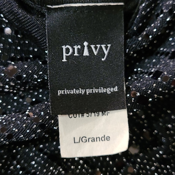 NWOT COCKTAIL DRESS BLACK AND SILVER SHIMMER R - Picture 12 of 16